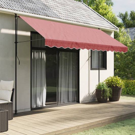 Replacement fabric for awning cover burgundy stripe 3.5 m