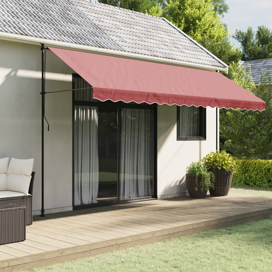 Replacement fabric for awning cover burgundy stripe 4.5 m