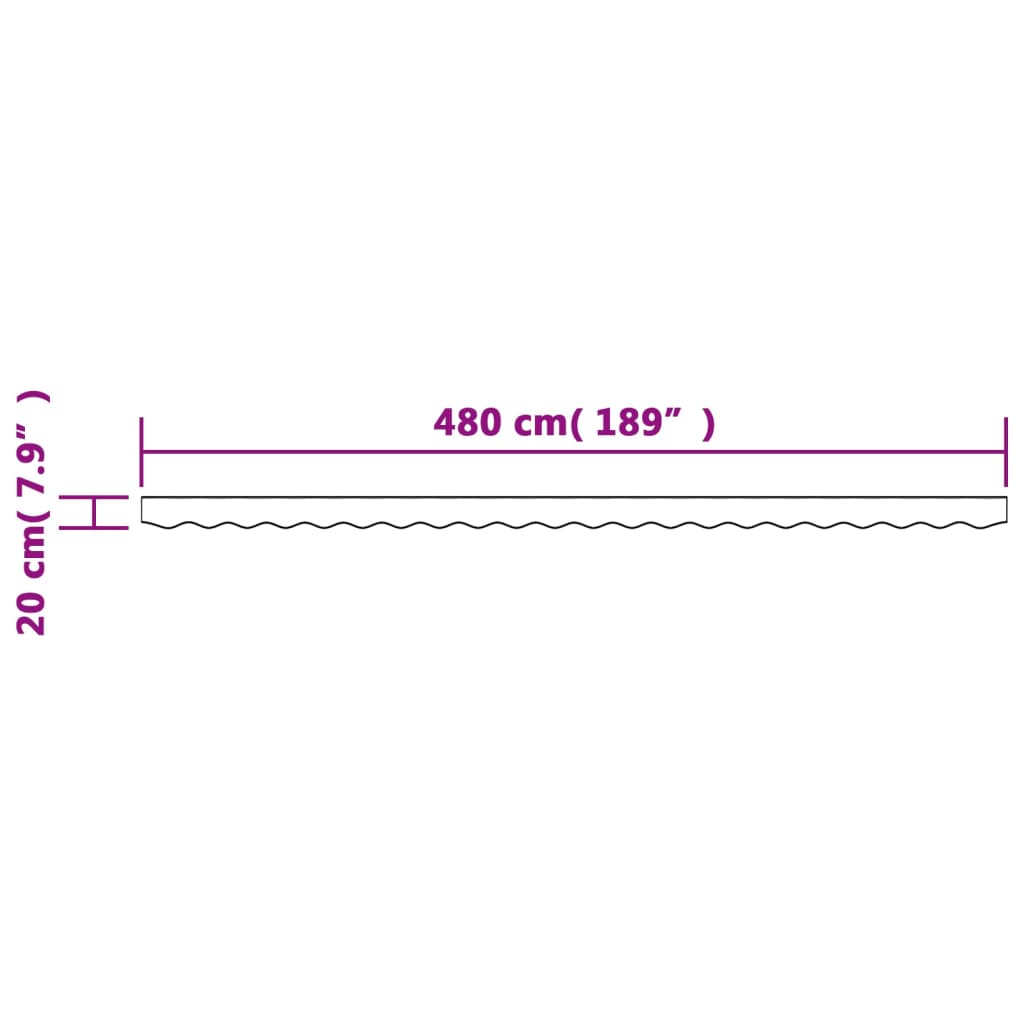 Replacement fabric for awning cover burgundy stripe 5 m