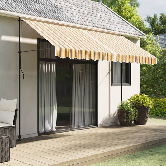 Replacement fabric for awning cover yellow and grey 3.5 m