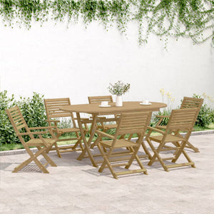 Sammenleggbare hagestoler 8 stk 54,5x61,5x86,5 cm heltre akasie
