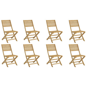 Sammenleggbare hagestoler 8 stk 48,5x61,5x87 cm heltre akasie