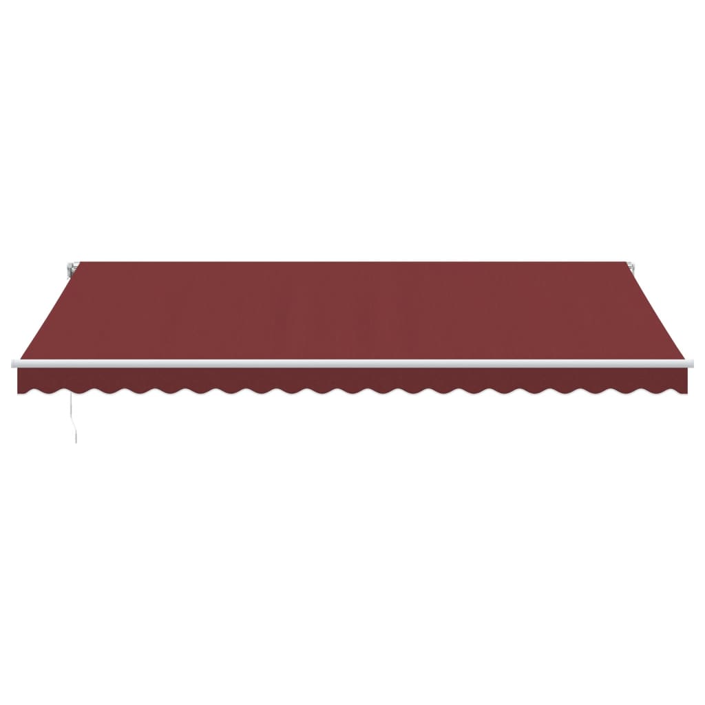 Automatisk uttrekkbar markise med LED burgunder 500x300 cm