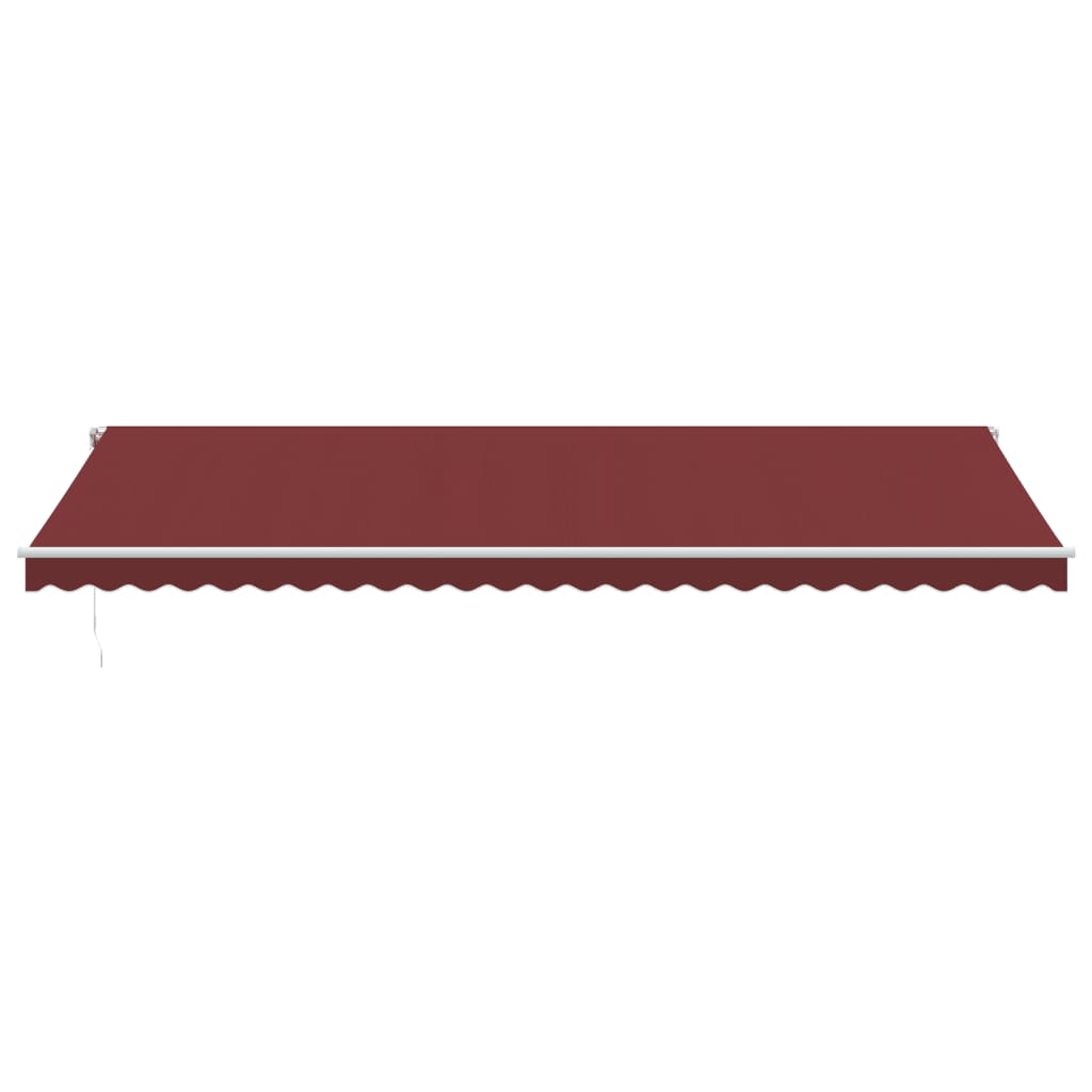Automatisk uttrekkbar markise med LED burgunder 600x350 cm