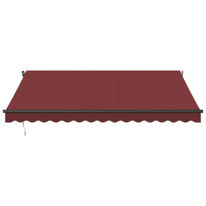 Automatisk uttrekkbar markise med LED burgunder 400x350 cm