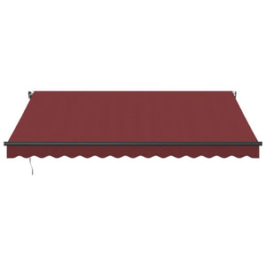 Automatisk uttrekkbar markise med LED burgunder 400x350 cm