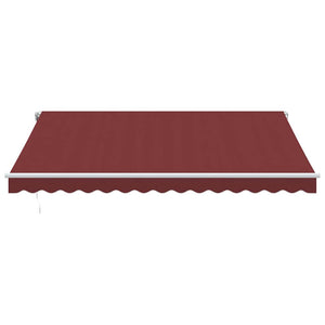 Automatisk uttrekkbar markise burgunder 400x300 cm