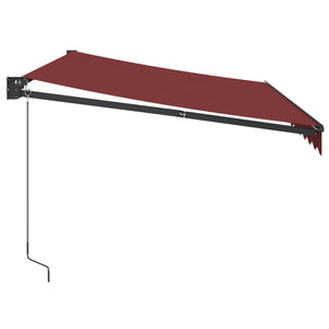 Manuell uttrekkbar markise burgunder 350x250 cm