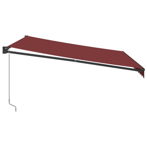 Manuell uttrekkbar markise burgunder 400x300 cm
