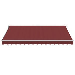 Automatisk uttrekkbar markise burgunder 400x300 cm