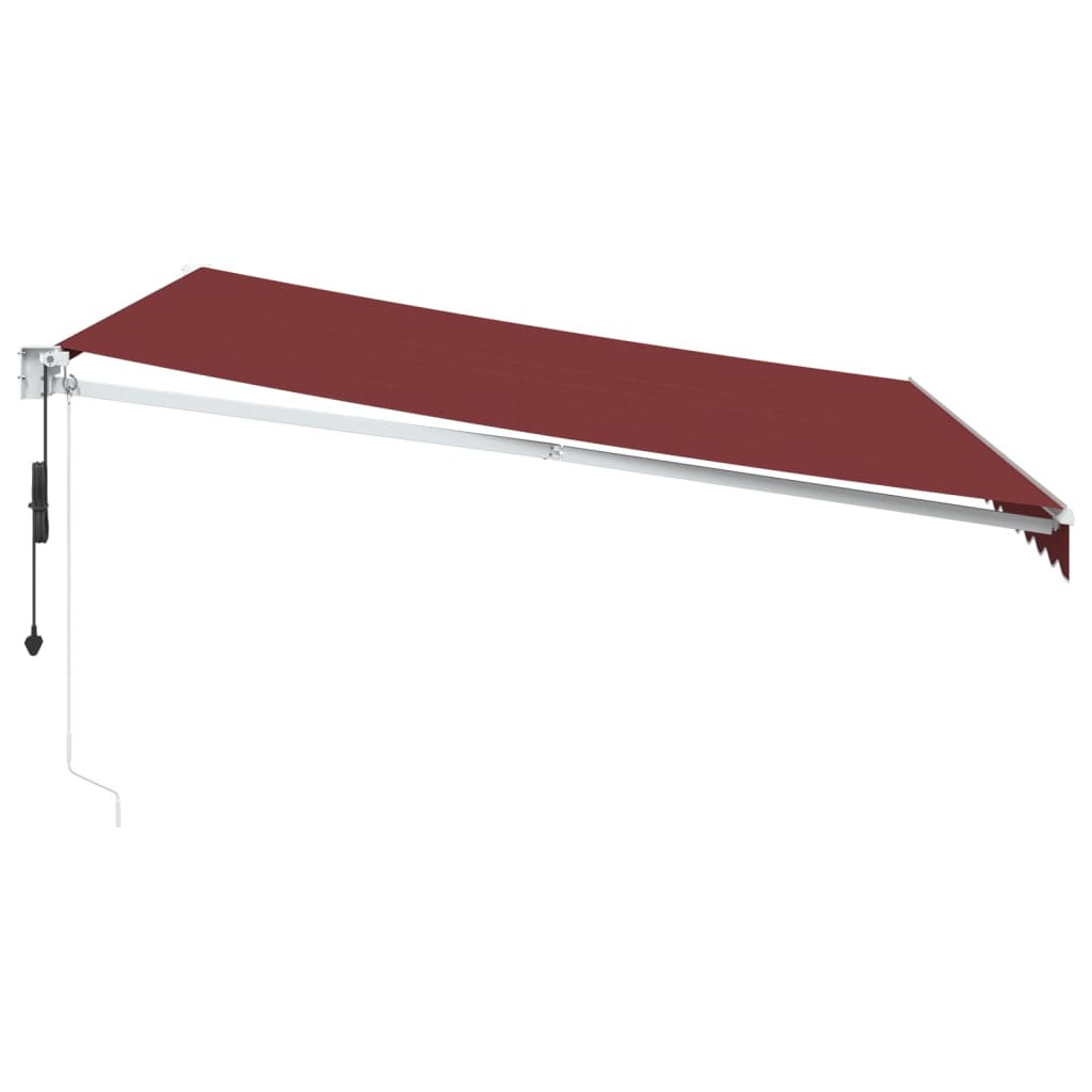Automatisk uttrekkbar markise burgunder 400x300 cm