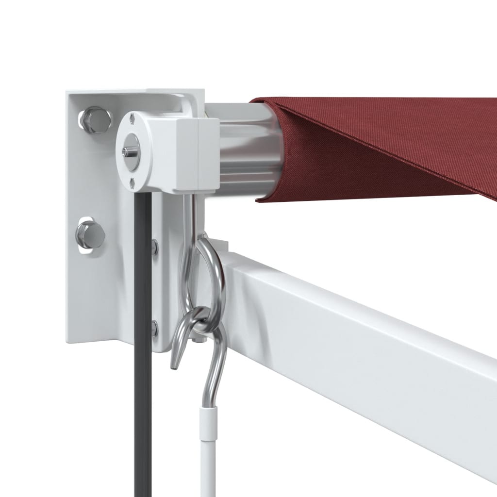 Automatisk uttrekkbar markise burgunder 400x300 cm