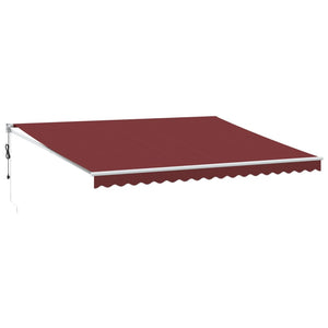 Automatisk uttrekkbar markise burgunder 450x300 cm