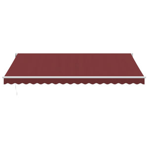 Automatisk uttrekkbar markise burgunder 450x300 cm