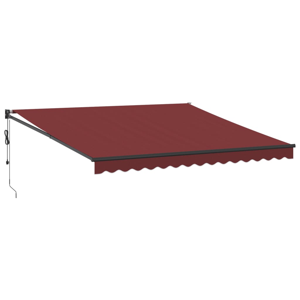 Automatisk uttrekkbar markise burgunder 400x300 cm
