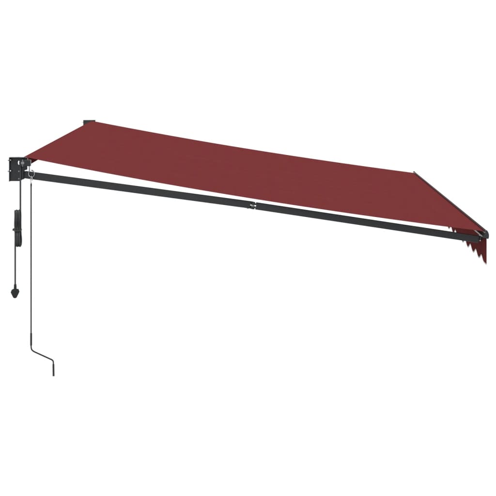 Automatisk uttrekkbar markise burgunder 400x300 cm