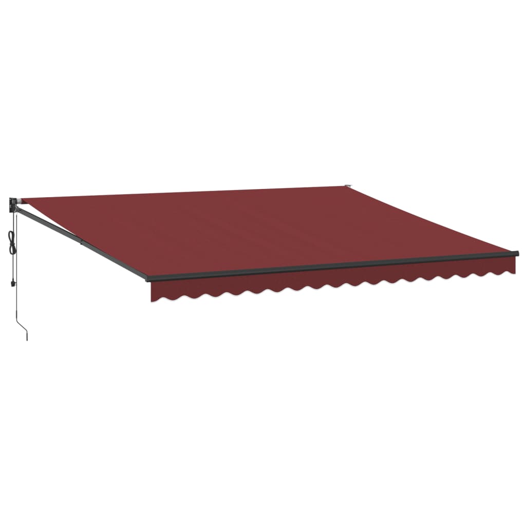 Automatisk uttrekkbar markise burgunder 450x300 cm