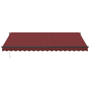 Automatisk uttrekkbar markise burgunder 450x300 cm