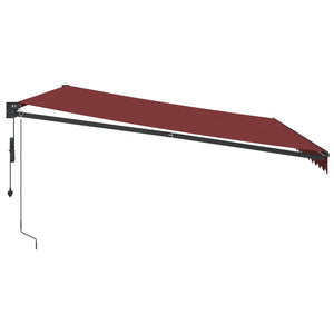 Automatisk uttrekkbar markise burgunder 450x300 cm