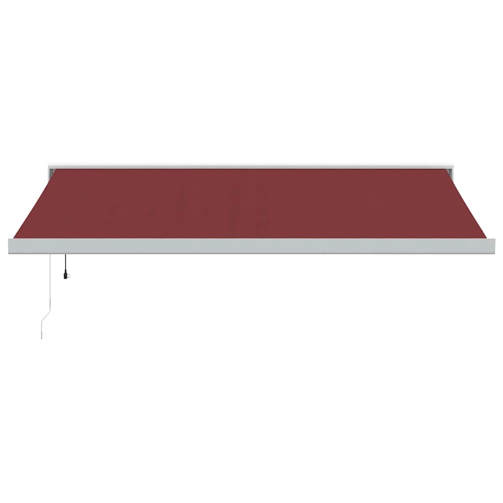 Automatisk uttrekkbar markise burgunder 400x300 cm