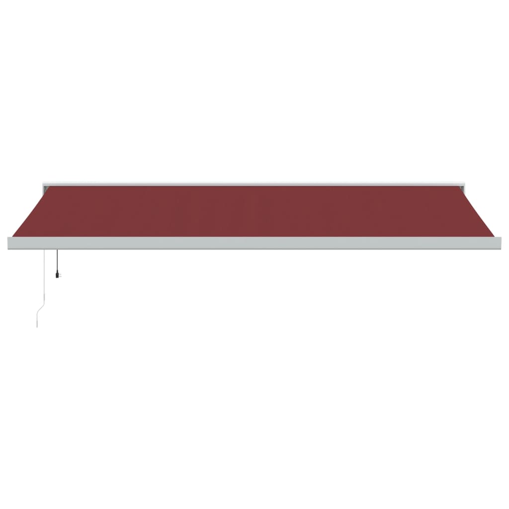 Automatisk uttrekkbar markise burgunder 500x300 cm