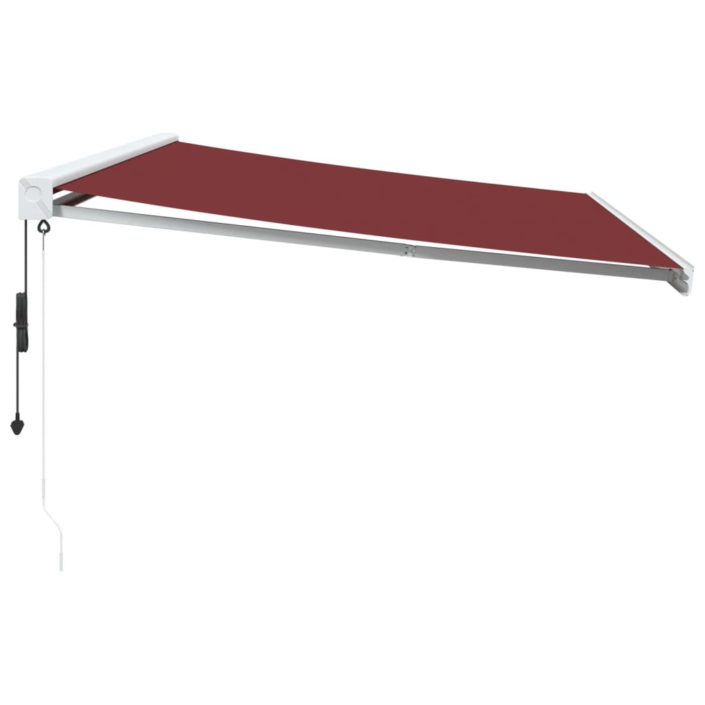 Automatisk uttrekkbar markise burgunder 500x300 cm
