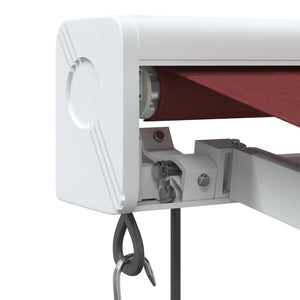 Automatisk uttrekkbar markise burgunder 500x300 cm