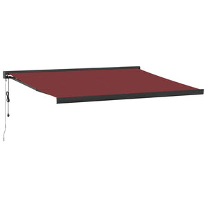 Automatisk uttrekkbar markise burgunder 400x300 cm