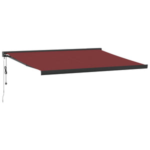 Automatisk uttrekkbar markise burgunder 450x300 cm