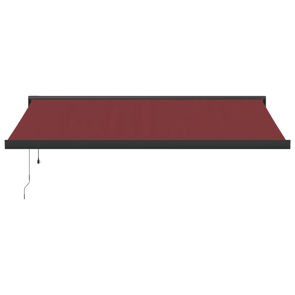 Automatisk uttrekkbar markise burgunder 450x300 cm