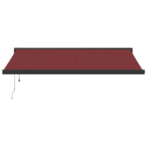 Automatisk uttrekkbar markise burgunder 450x300 cm