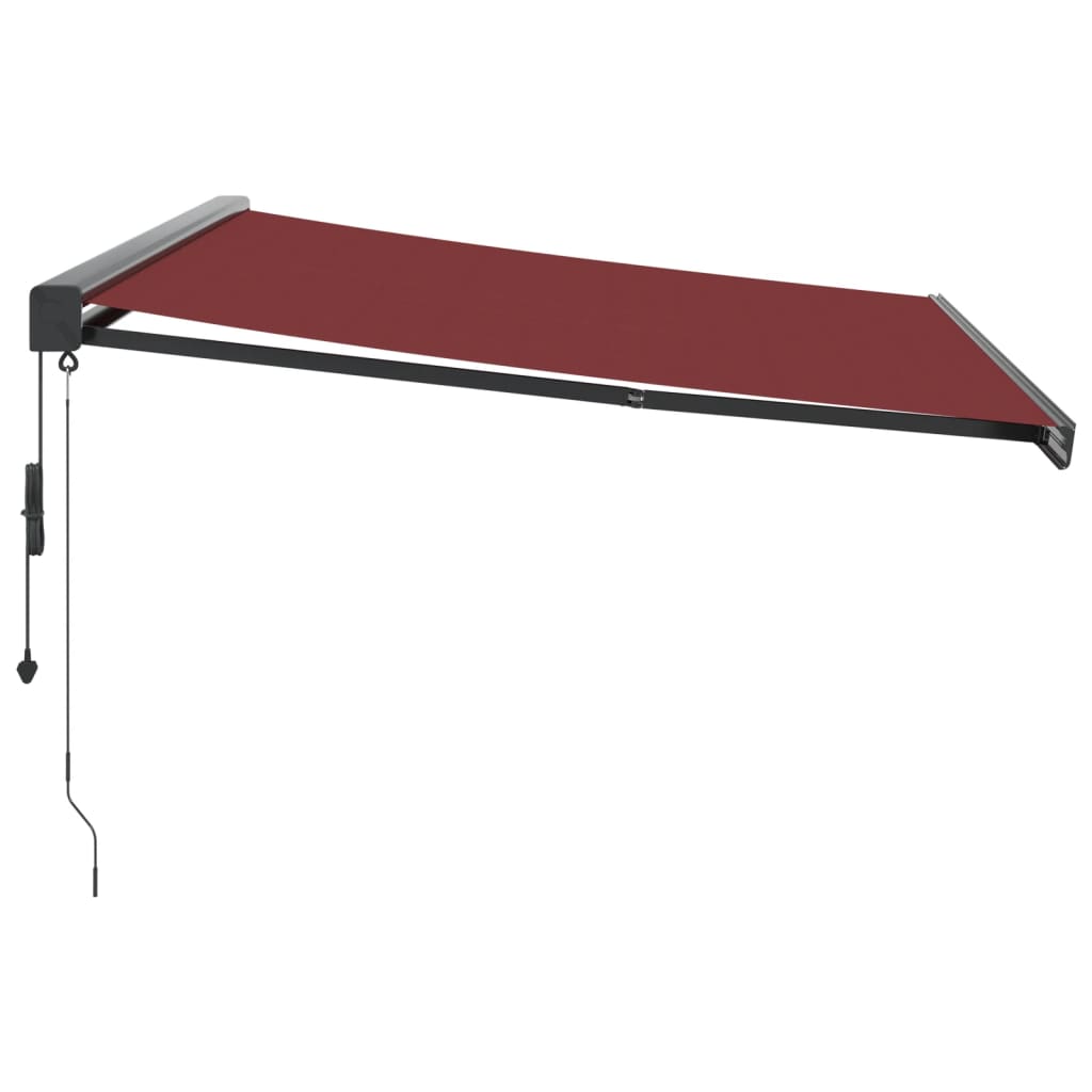 Automatisk uttrekkbar markise burgunder 450x300 cm
