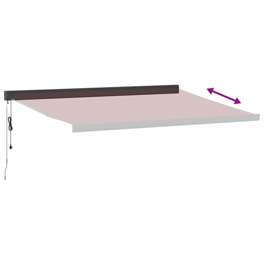 Automatisk uttrekkbar markise burgunder 450x300 cm