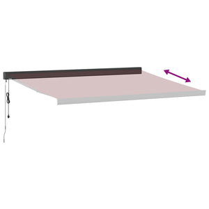 Automatisk uttrekkbar markise burgunder 450x300 cm