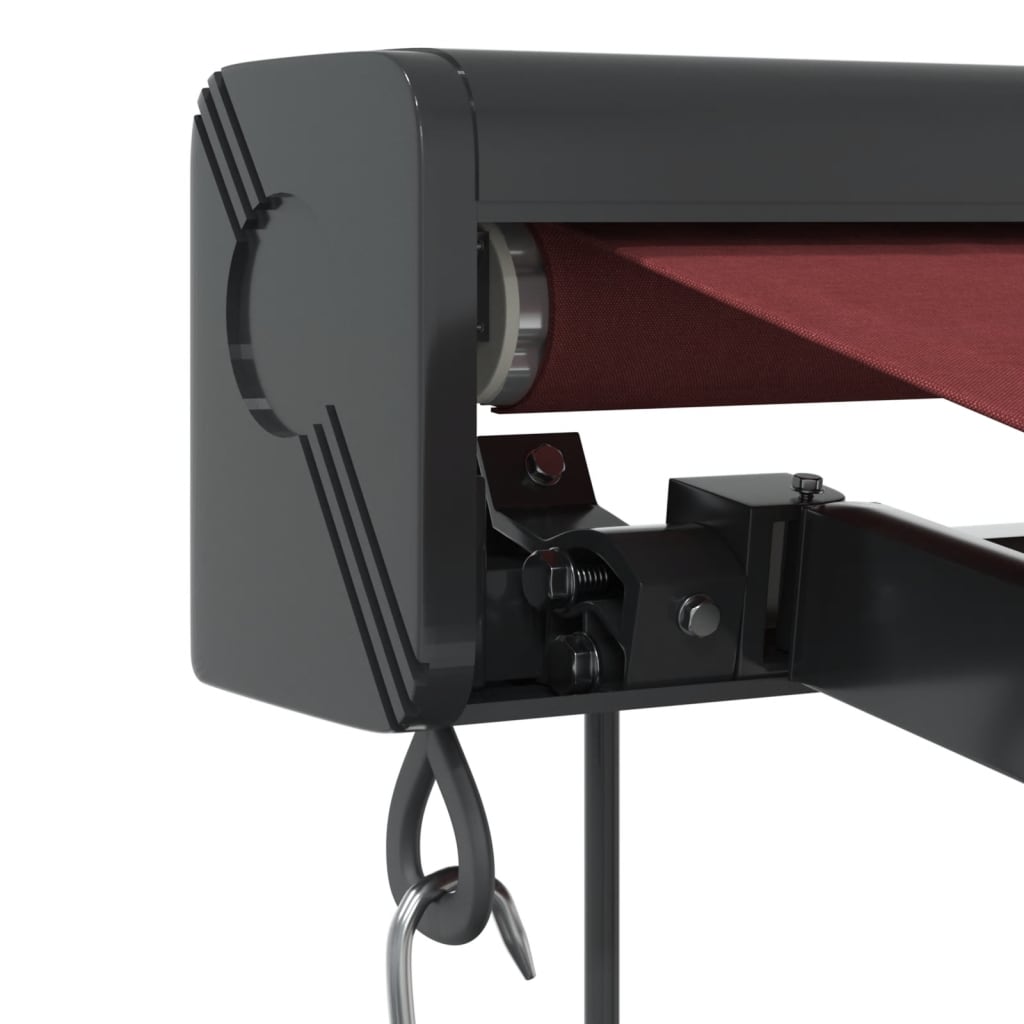 Automatisk uttrekkbar markise burgunder 450x300 cm