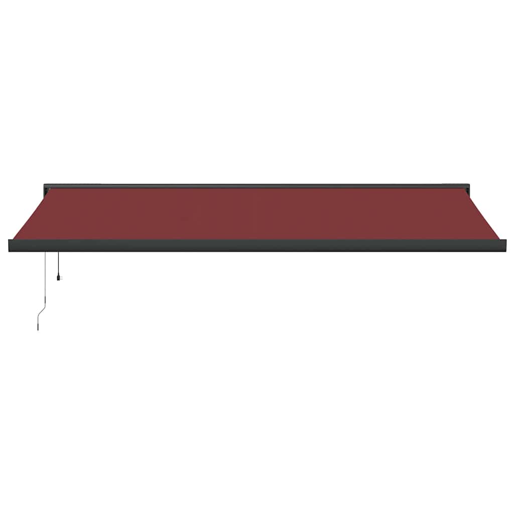 Automatisk uttrekkbar markise burgunder 500x300 cm