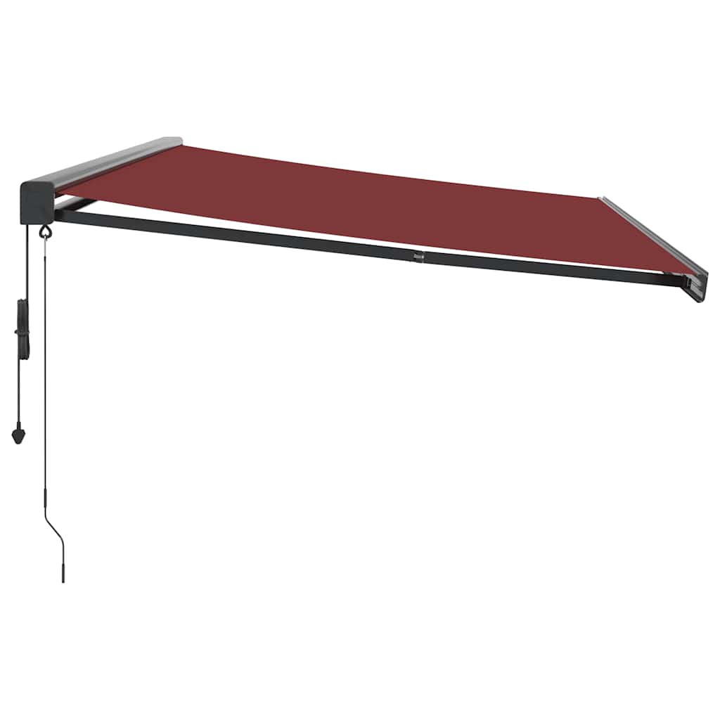 Automatisk uttrekkbar markise burgunder 500x300 cm