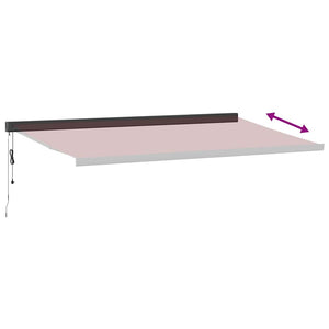 Automatisk uttrekkbar markise burgunder 500x300 cm
