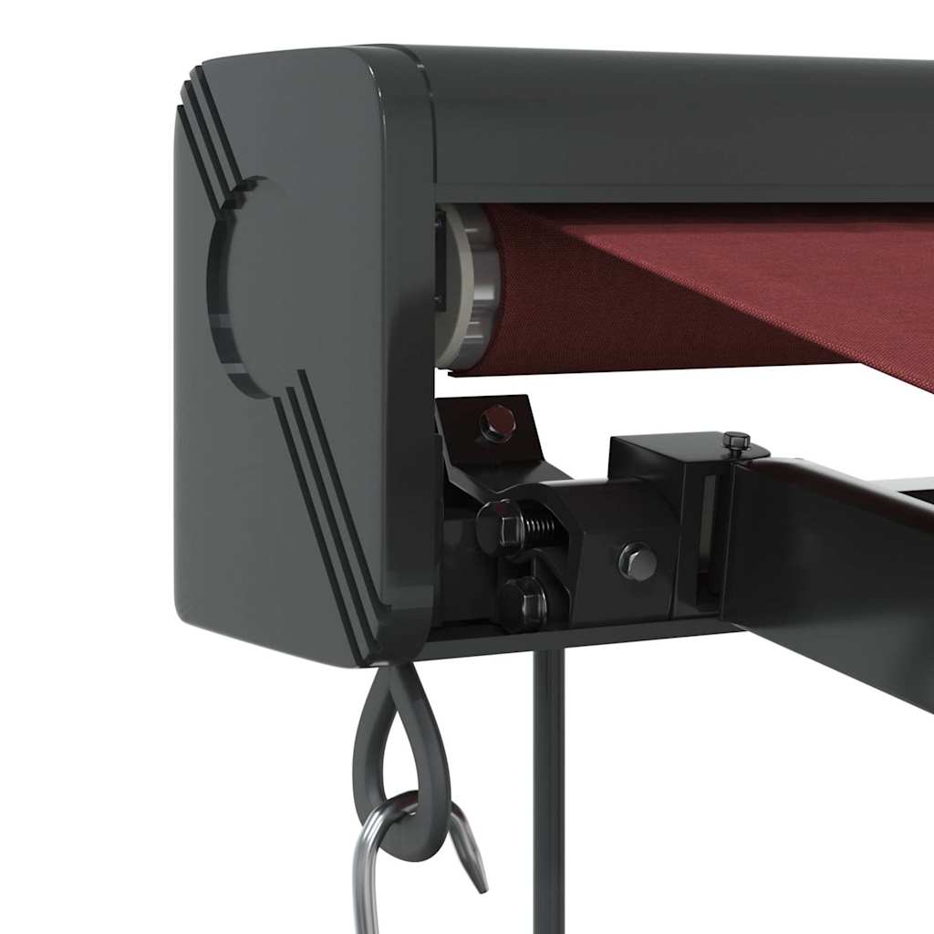 Automatisk uttrekkbar markise burgunder 500x300 cm