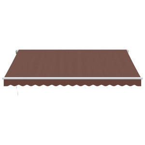 Manual retractable awning brown 400x350 cm
