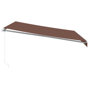 Manual retractable awning brown 400x350 cm