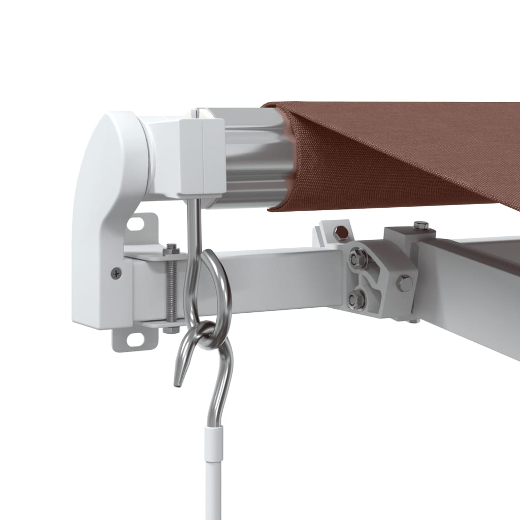 Manual retractable awning brown 400x350 cm