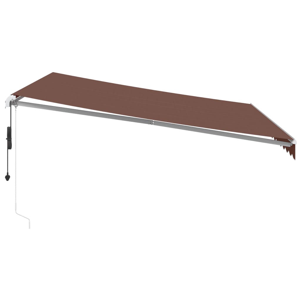 Automatisk uttrekkbar markise brun 400x350 cm
