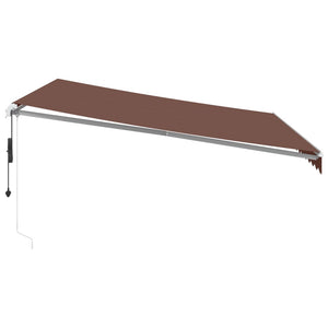 Automatisk uttrekkbar markise brun 400x350 cm