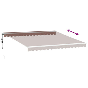 Automatisk uttrekkbar markise brun 400x350 cm