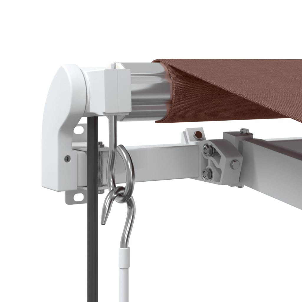 Automatisk uttrekkbar markise brun 400x350 cm