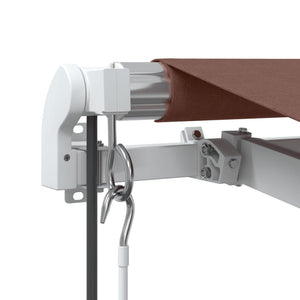 Automatisk uttrekkbar markise brun 400x350 cm