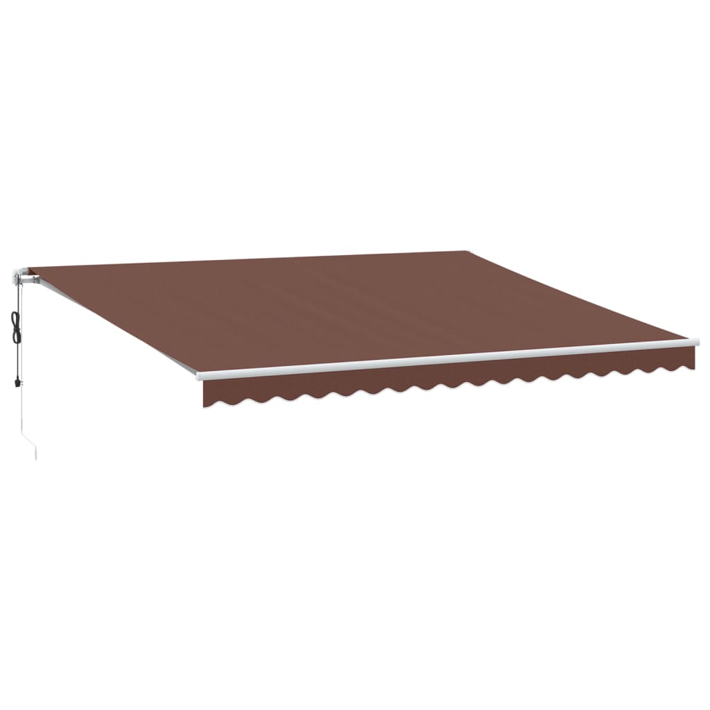 Automatisk uttrekkbar markise brun 450x350 cm