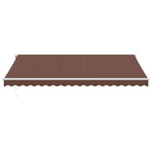 Automatisk uttrekkbar markise brun 450x350 cm