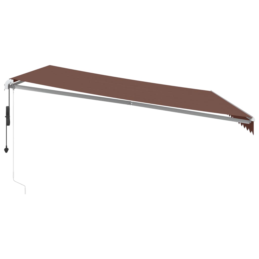 Automatisk uttrekkbar markise brun 450x350 cm